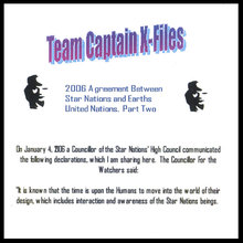 The Team Captains "Meet." The  2006 Agreement Between Star Nations and Earths United Nations. Part Two.