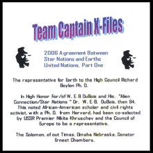 Team Captains X- File. From the 2006 Agreement Between Star Nations and Earths United Nations. Part One