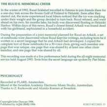 The Ruud E. Memorial Choir (VLS)