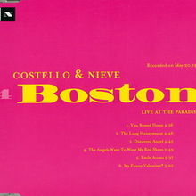 Costello & Nieve: For The First Time In America CD4