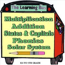 Multiplication, Addition,Phonics,States & Capitals,The Solar System
